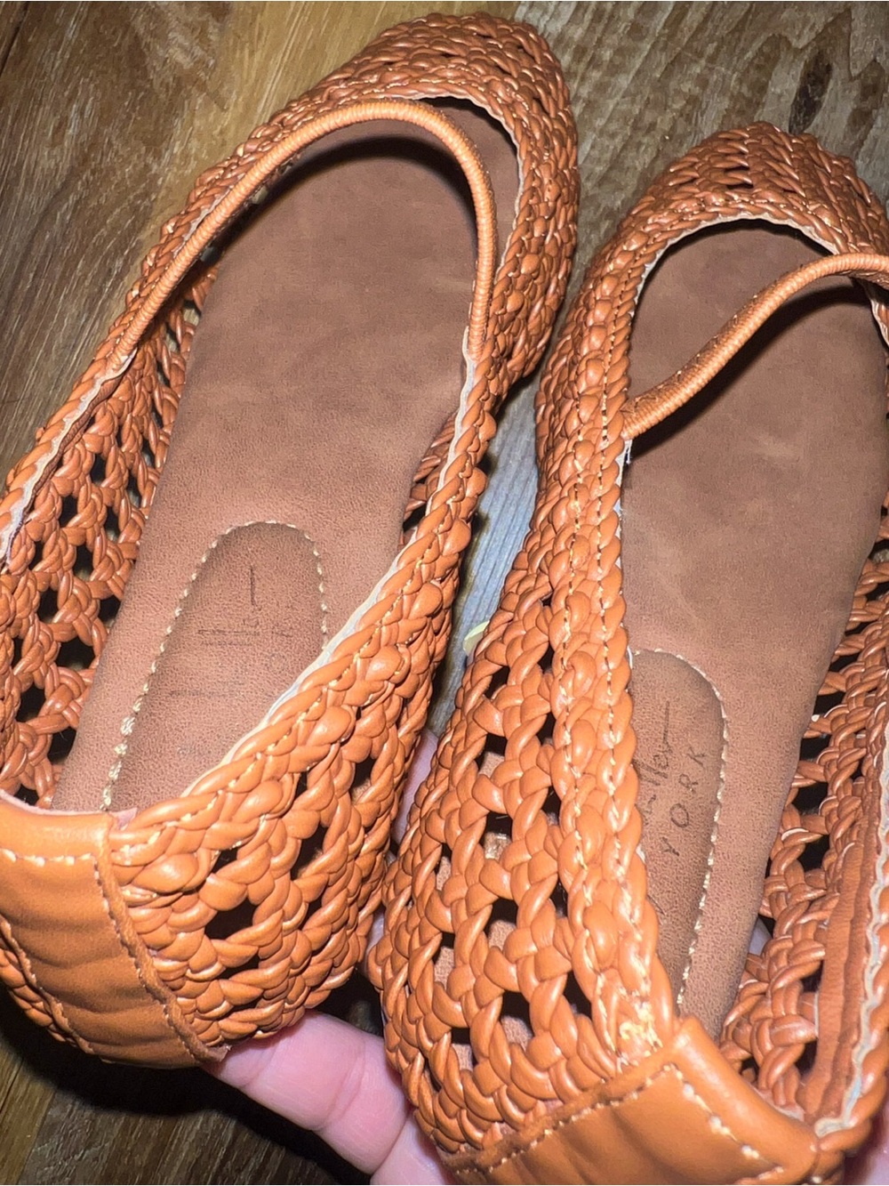 Nicole Miller Millie Round Closed Toe Mary Jane Ballet Flats - Tan, Size 7 - Picture 6 of 10